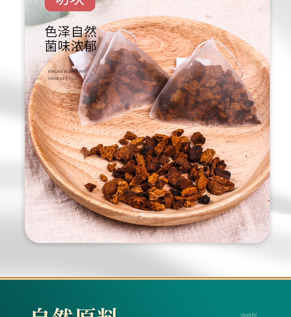 Wild Chaga Mushroom Hua Shu Rong Dried Sclerotium Bulk Herbal Tea Ingredient in use