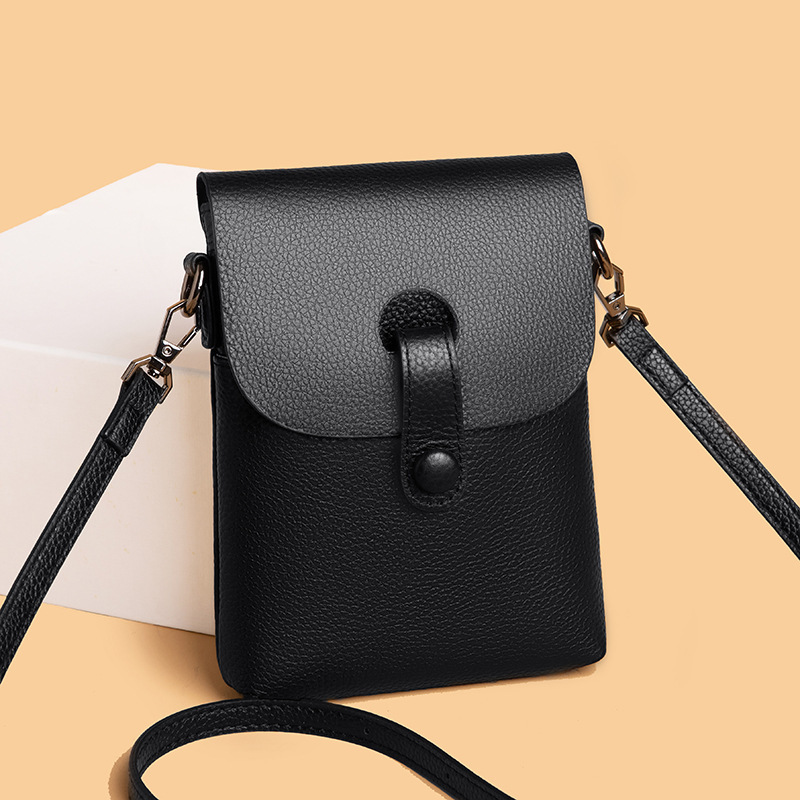 2022 New Fashion Shoulder Crossbody Small Bag Women's Cowhide Bag Candy Color Mini Mobile Phone Bag Foreign Trade