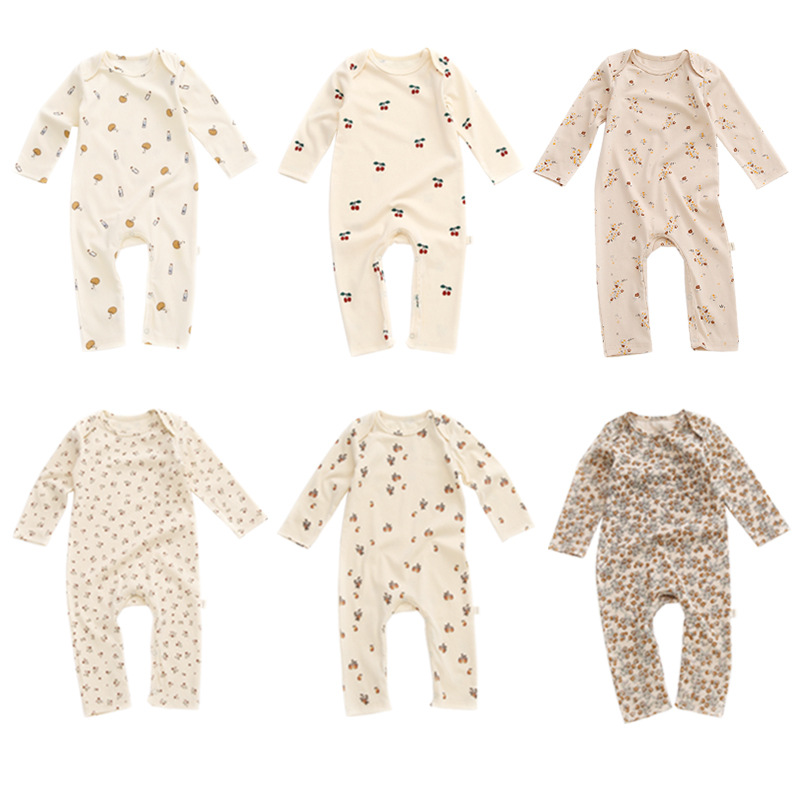 Newborn clothes spring romper long sleeve one-piece romper Nanchang baby clothes cotton baby clothes