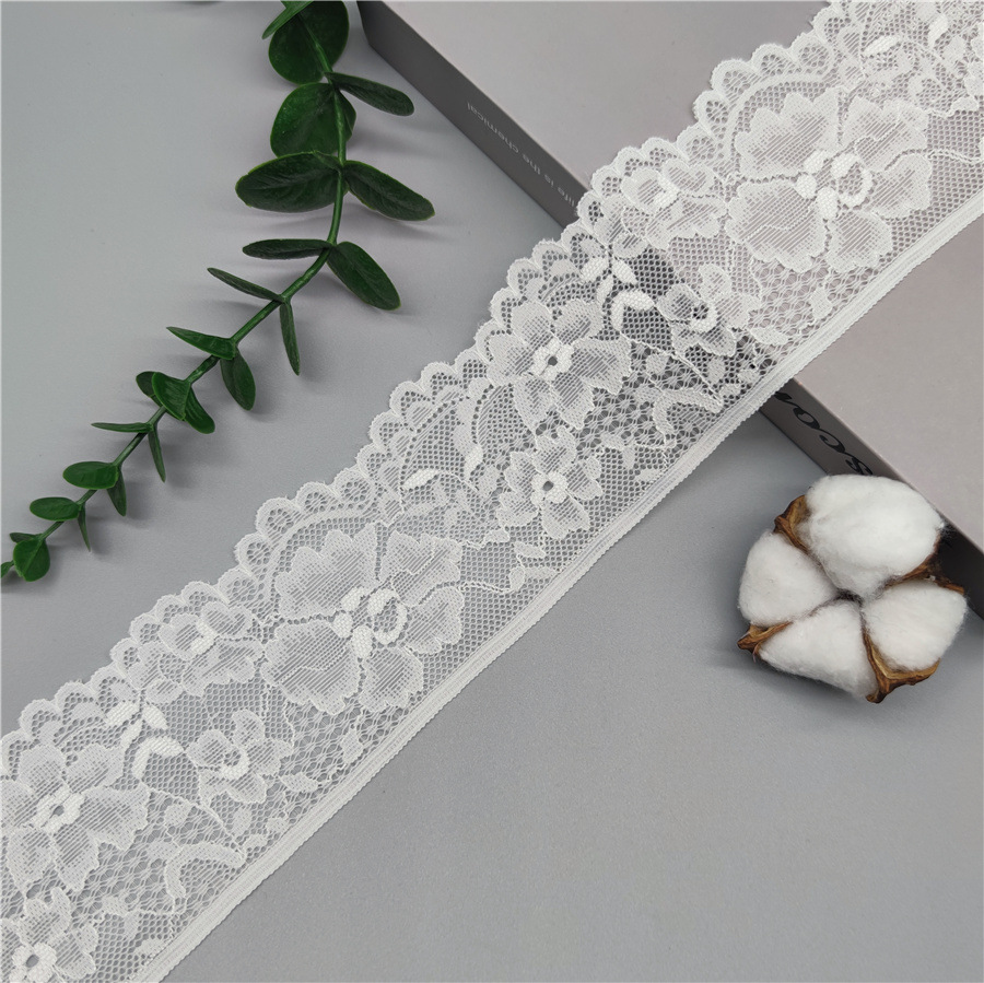 7cm蕾丝弹力花边辅料 裙摆童装婚纱装饰衣角服装辅料蕾丝边