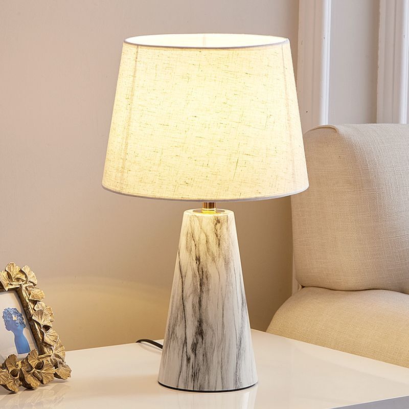 Nordic Table Lamp Bedroom Bedside Lamp Post-modern Light Luxury Simple Modern Romantic Warm Imitation Marble Touch Table Lamp