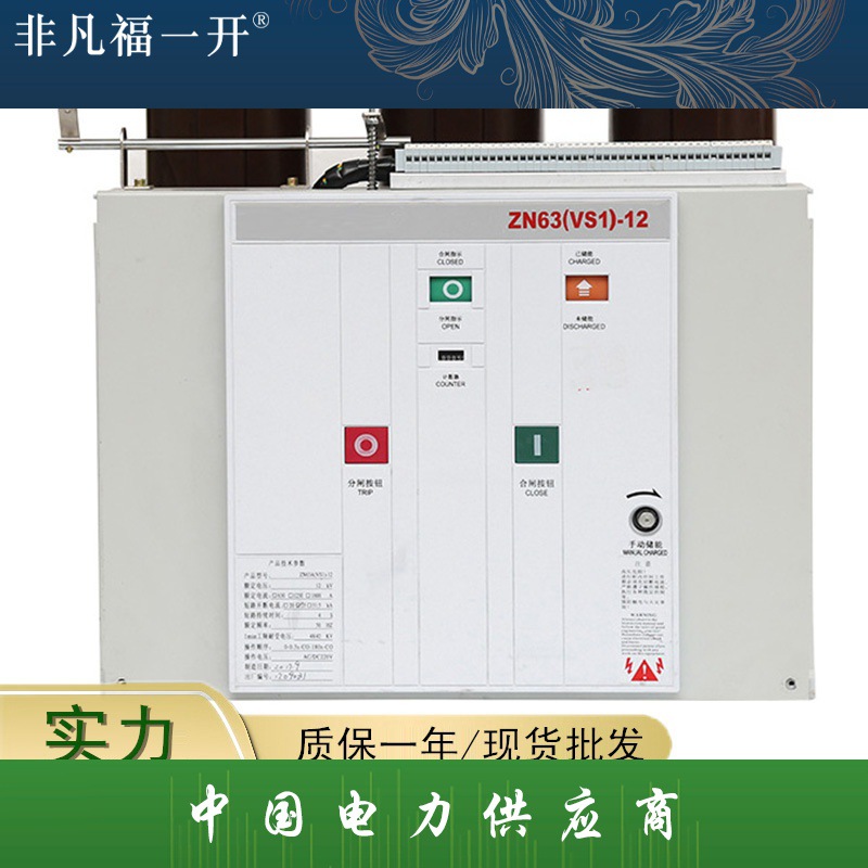 10KV高压真空断路器VS1-12/630A 户内固封式断路器ZN63-10/1250A