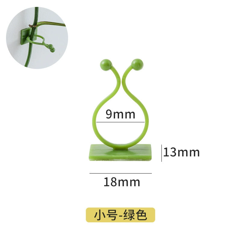 Wall Plant Fixer Green Looplasty — self-adhesive PP vine hooks, small/medium/large