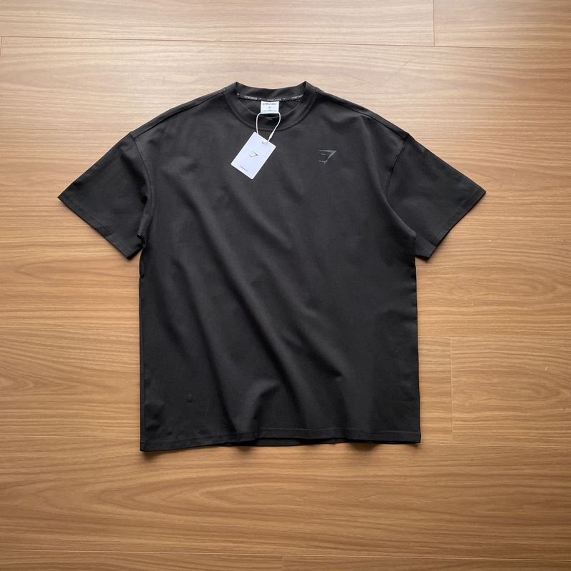 GYMSHARK マッスルシャー フィットネス トレーニング 通気性 半袖 Tシャツ 夏 メンズ ヘビースポーツ ルーズ トップ|undefined