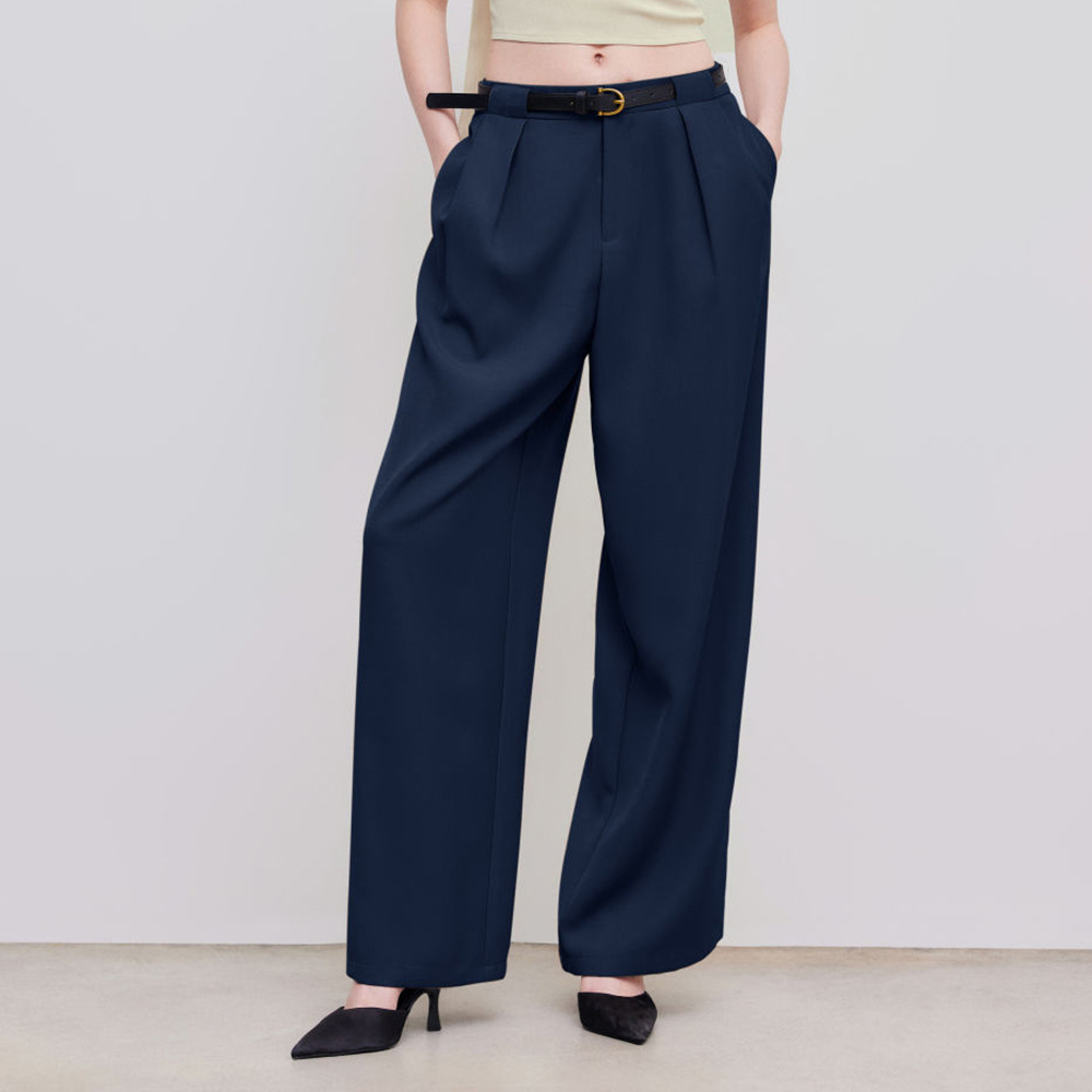 Trajes sueltos transfronterizos, pantalones de piernas de camisa, Europa y los Estados Unidos, otoño y invierno de 2025, nuevos pantalones rectos de cintura baja, temperamento de pantalones de viaje, mujeres image 6