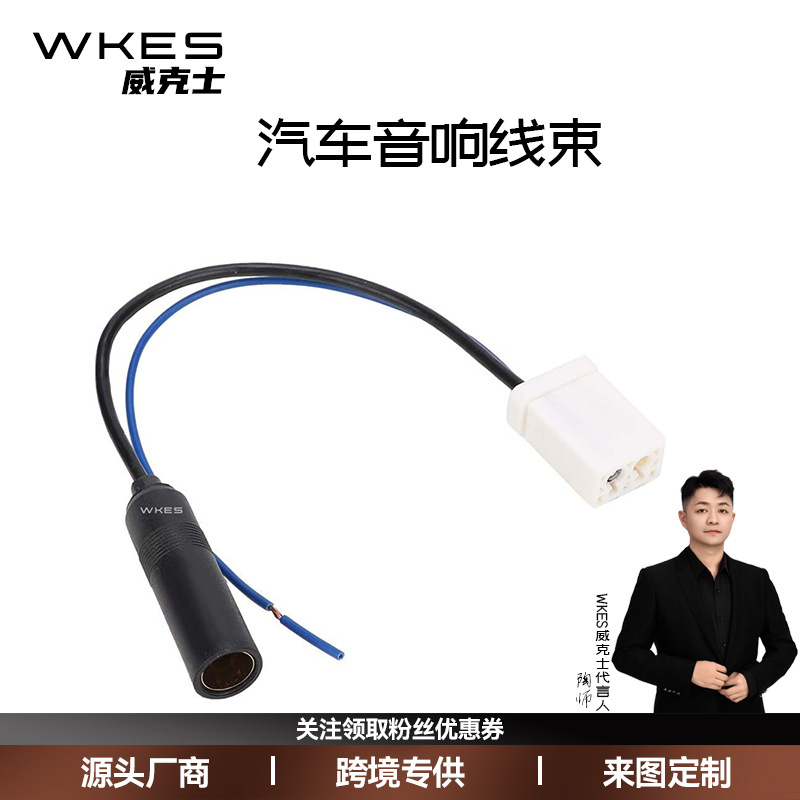 汽车音响线束适用于丰田收音机天线适配器线束