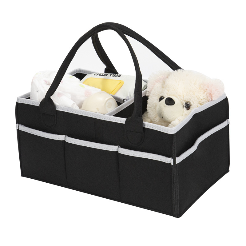 Transfronterizo en stock bolsa de pañales de fieltro grande bolsa de almacenamiento de pañales bolsa de momia bolsa de almacenamiento de pañales portátil