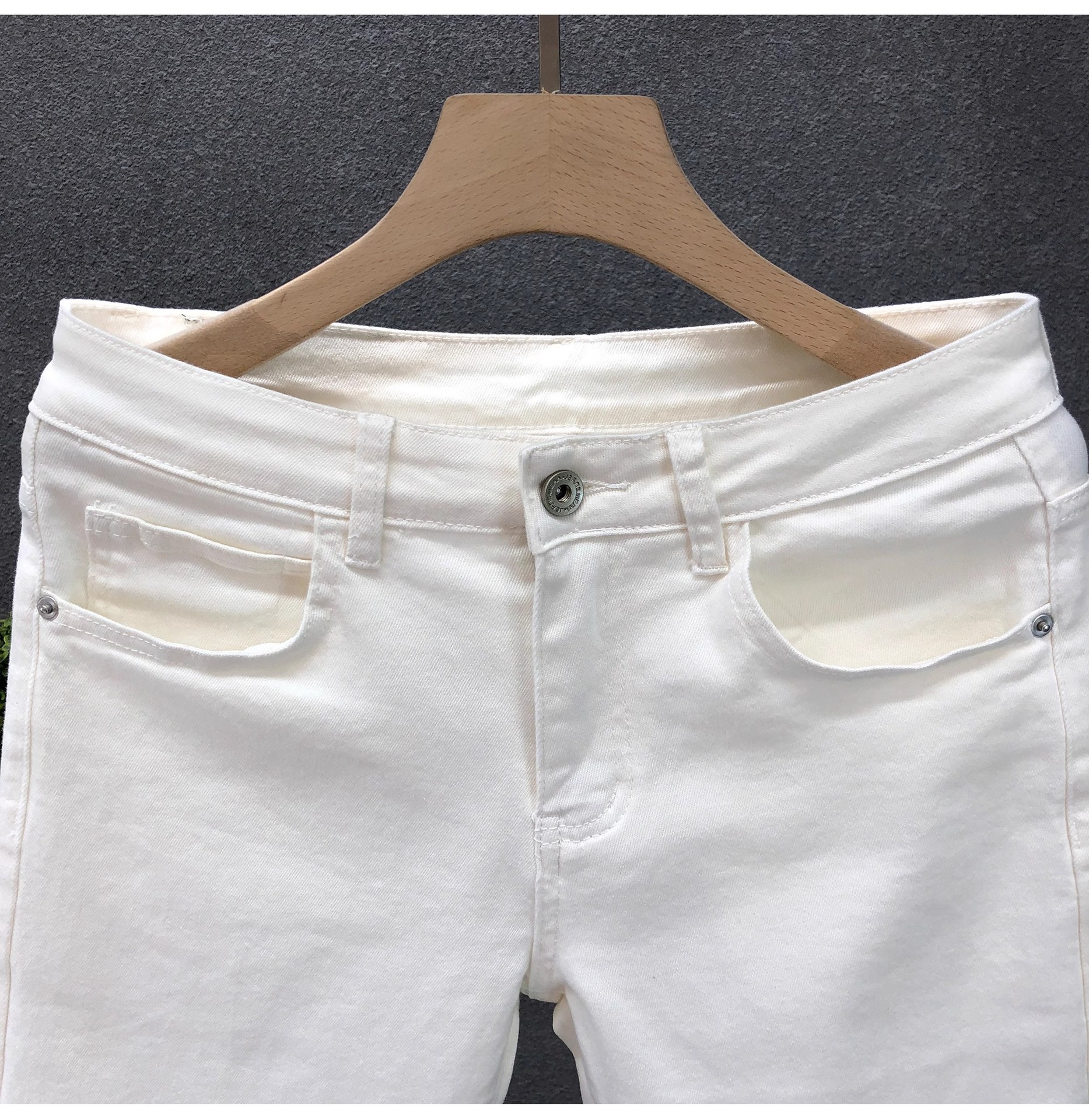 Schlanke Stretch Jeansshorts Für Herren In Blau Für Den Sommer_voghion.com