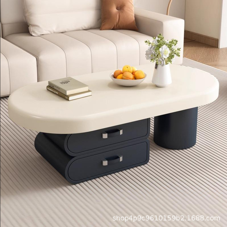 Mesa de té de la sala de estar nuevo diseño moderno de mármol de viento crema
