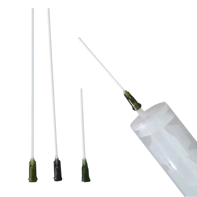 Прецизионная пластиковая Стальная Винтовая штыковая удлинительная игла на складе в тот же день с доставкой плоских дозированных чернил.