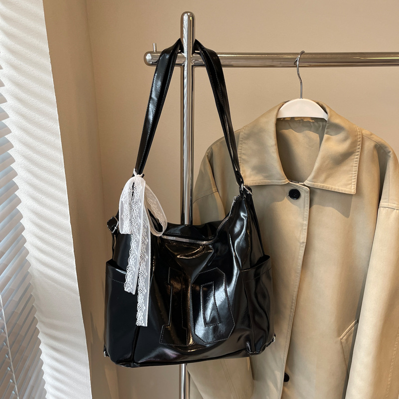 2024 nuevo bolso de plata de gran capacidad de ocio de mujer Semmeng mochila de hombro mochila de viaje bolsa de cubo