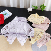 女童春秋季洋气时髦小猫卫套装2026新款小女孩秋季连帽卫衣两件套