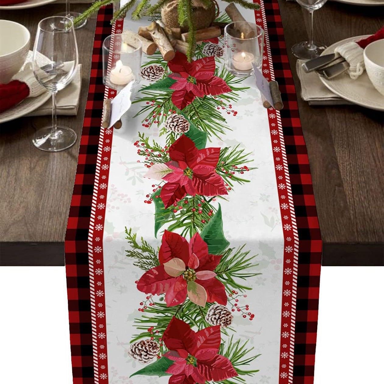 Transfronterizo 2024 Amazon nuevo muñeco de nieve de Navidad Santa linas bandejas de mesa bandejas de mesa de comedor de té