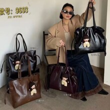 复古大容量软皮腋下福袋托特包包女2025秋冬新款休闲时尚单肩大包