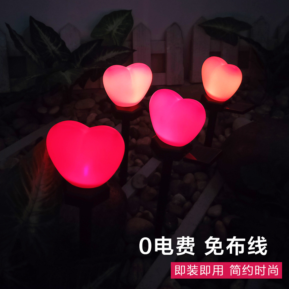 Día de San Valentín confesión atmósfera decoración al aire libre solar amor jardín lámpara Villa jardín impermeable césped paisaje lámpara