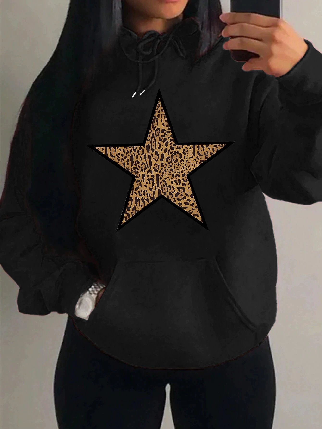 Retro multicoloured comfortable sweatshirt for leisure, loose fit