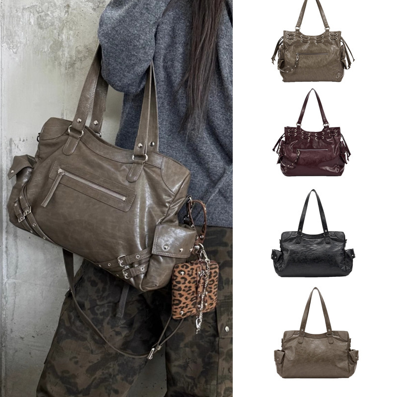 South Korea Niche Designer Deinet Nail Machine Car Bag Spice Girl Shoulder Crossbody Bag Women's Large Capacity Tote Commuter