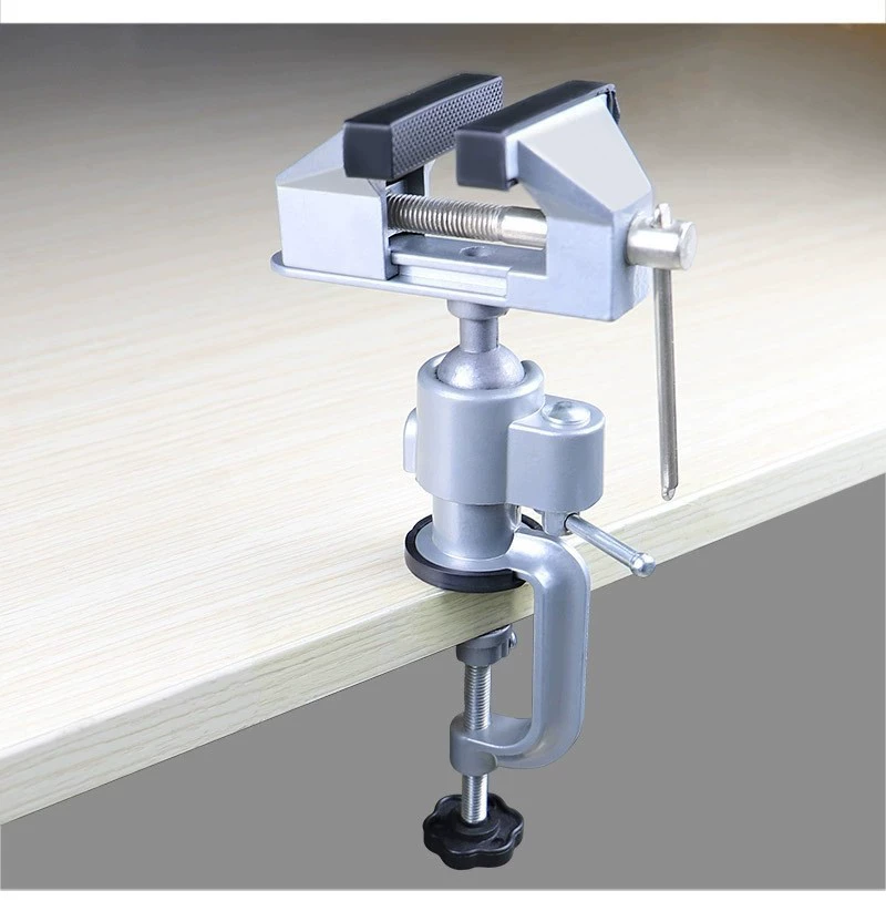 Aluminum alloy 360-degree rotating small vise Household universal rotating small vise Hardware tools wholesale