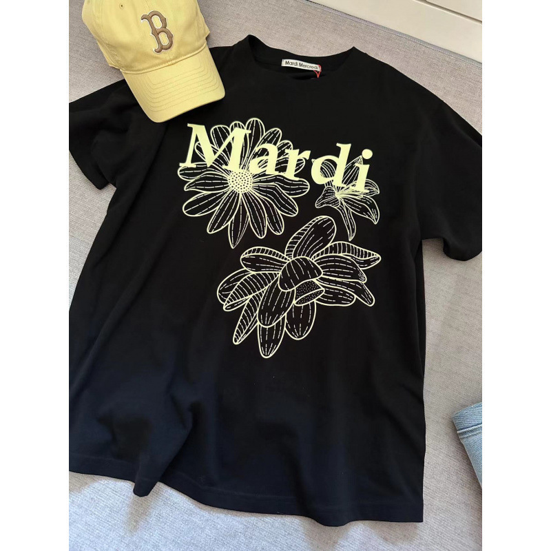 【カウンター品質】韓国マルディトレンドブランド半袖Tシャツリトルデイジードーマンプリントラウンドネックピュアコットンクロスボーダー|undefined