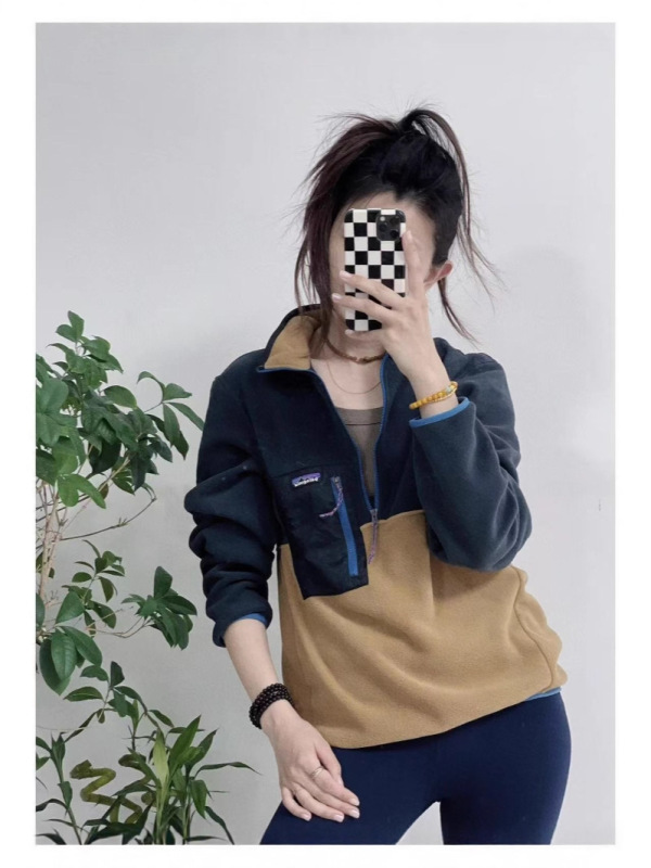 pata 1/2-Zip フリース プルオーバー アウトドア ウォーム ハーフジップ プルオーバー フリース スウェットシャツ|undefined