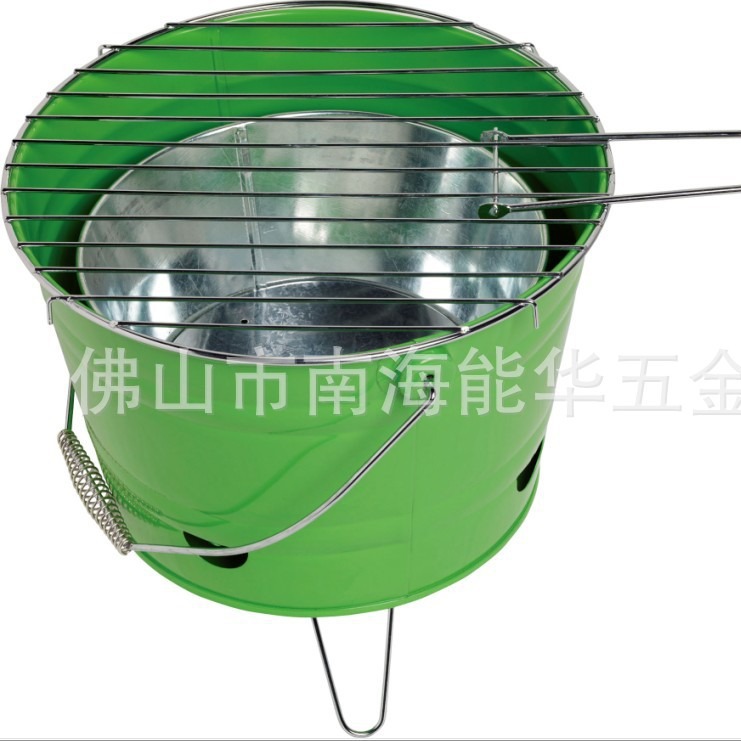 Fabricante en stock suministro de 12 pulgadas creativo cubo forma barbacoa estufa portátil al aire libre barbacoa hogar