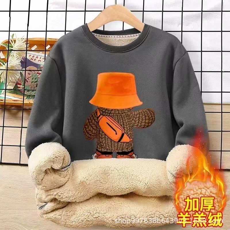 Couple bear sweater men's and women's autumn and winter trendy all-match cute high-looking youth loose bottoming top men