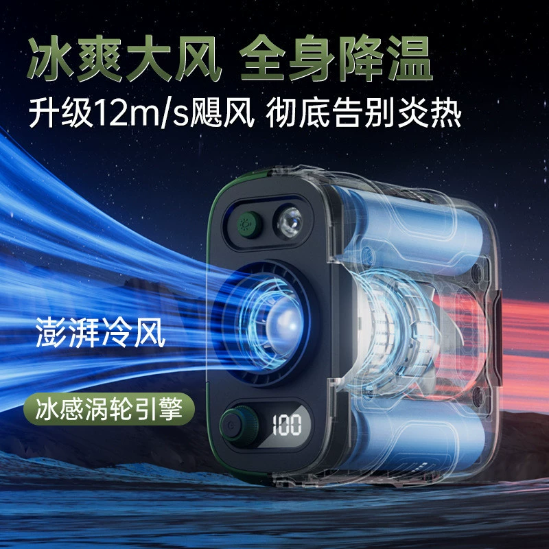 X1F новый трансграничный вентилятор на талии, уличный USB-банк питания, небольшой вентилятор двойного назначения, мини-вентилятор на талии с высоким ветром