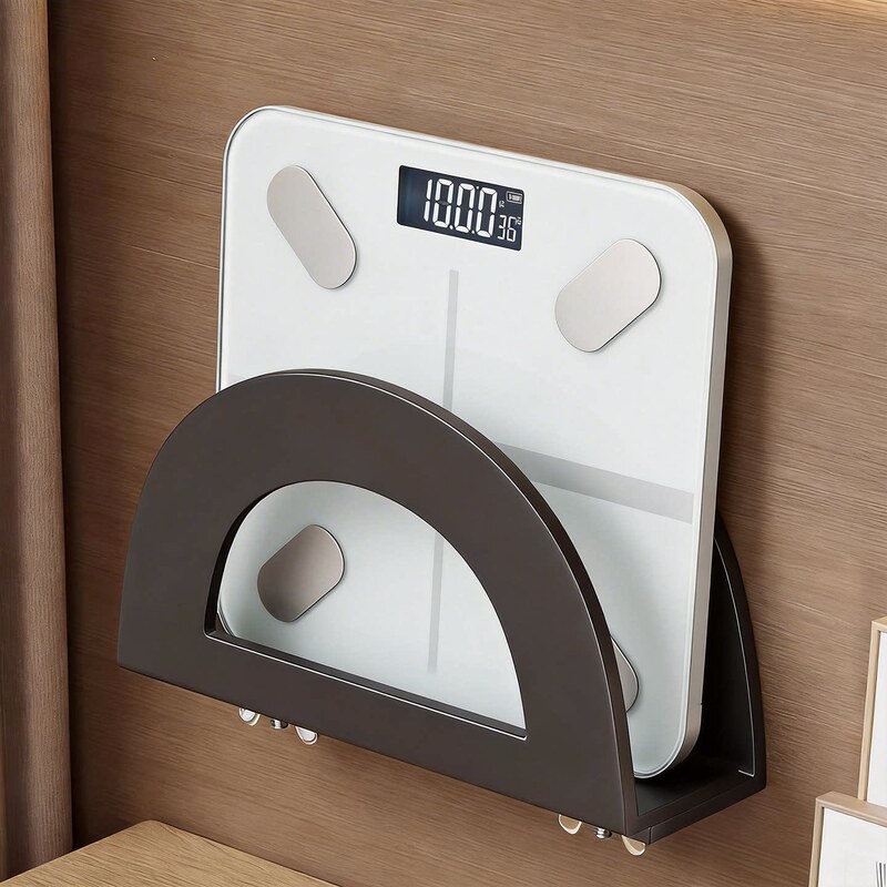 Weight Scale Stand, Bathroom Multi-Functional Electronic Scale Storage Rack, Wall-Mounted Punch-Free Storage Rack, Body Fat Scale Storage Rack Weight Scale Stand, Bathroom Multi-Functional Electronic Scale Storage Rack, Wall-Mounted Punch-Free Storage Rack, Body Fat Scale Storage Rack