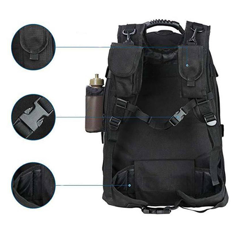 Tactics climbing universal capacious backpack for hiking, Amazon, worn on the shoulder