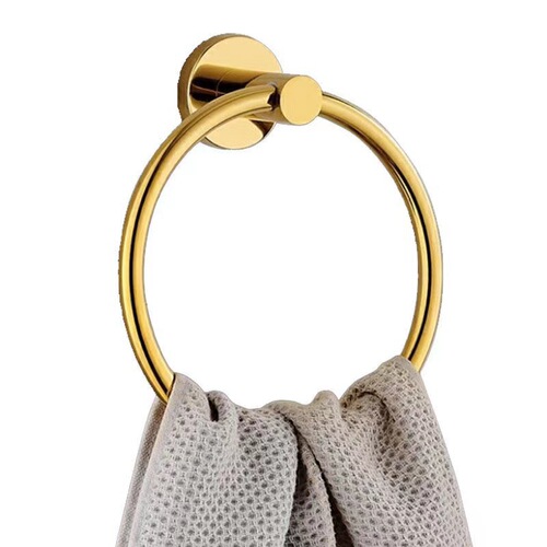 Cross-border exclusive 304 bathroom towel rack stainless steel towel ring clothing rack bathroom no-drill rod