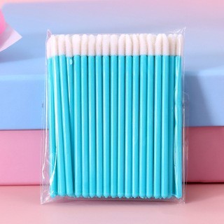 まつげ洗浄綿棒50本入り、柔らかいミニ携帯用リップブラシ、中空小型リップブラシ、つけまつげ用|undefined