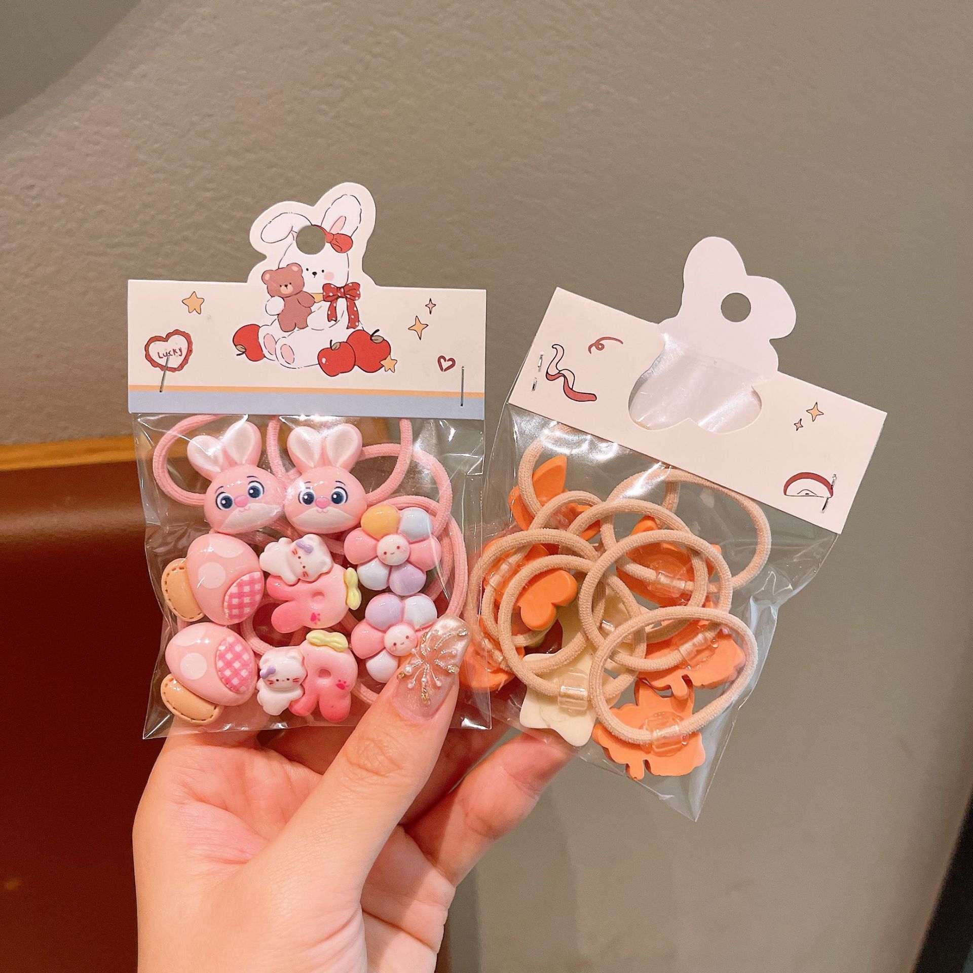 Nuevo cabello infantil con mantequilla de oso anillo de cabello no dañando cabello coreano dulce chica de cola de caballo adornamiento para el cabello correa