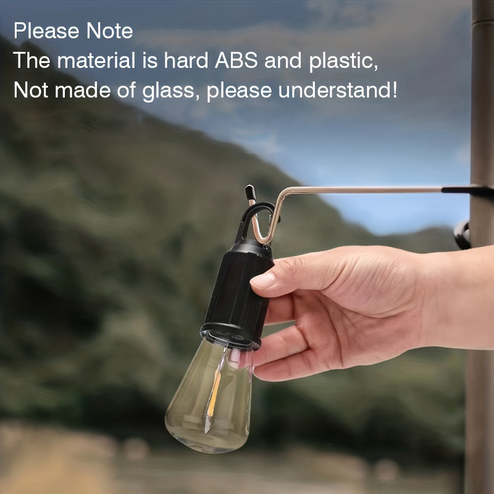 Luz de camping al aire libre de TYPE-C transfronteriza, luz de camping retro recargable, luz de tienda de tungsteno LED, luz de bombilla de emergencia