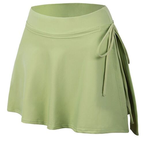 Women's Summer Exercise Skirt, Hip Covering, Anti-Flash Yoga Pants, Cover Dress, Running Training, Quick Dry Casual (Straight Crepe)