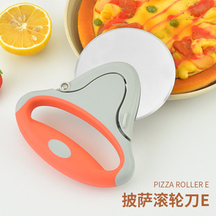 In stock round pizza roller cutter pancake cutter stainless steel household pancake cutter detachable single wheel vegetable pizza cutter