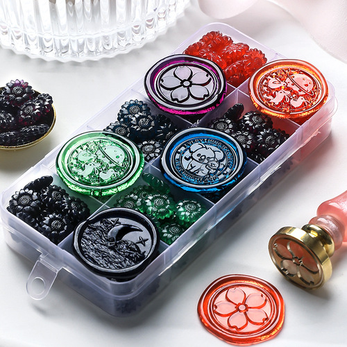 New transparent fire paint wax particles Sunflower sunflower translucent fire paint seal complete set of sealing wax particles wholesale