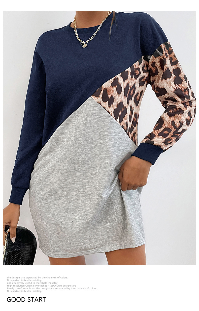 Autumn Women Wear Long Sleeve Leopard Print Sweater Dress 15 Autumn Women Wear Long Sleeve Leopard Print Sweater Dress