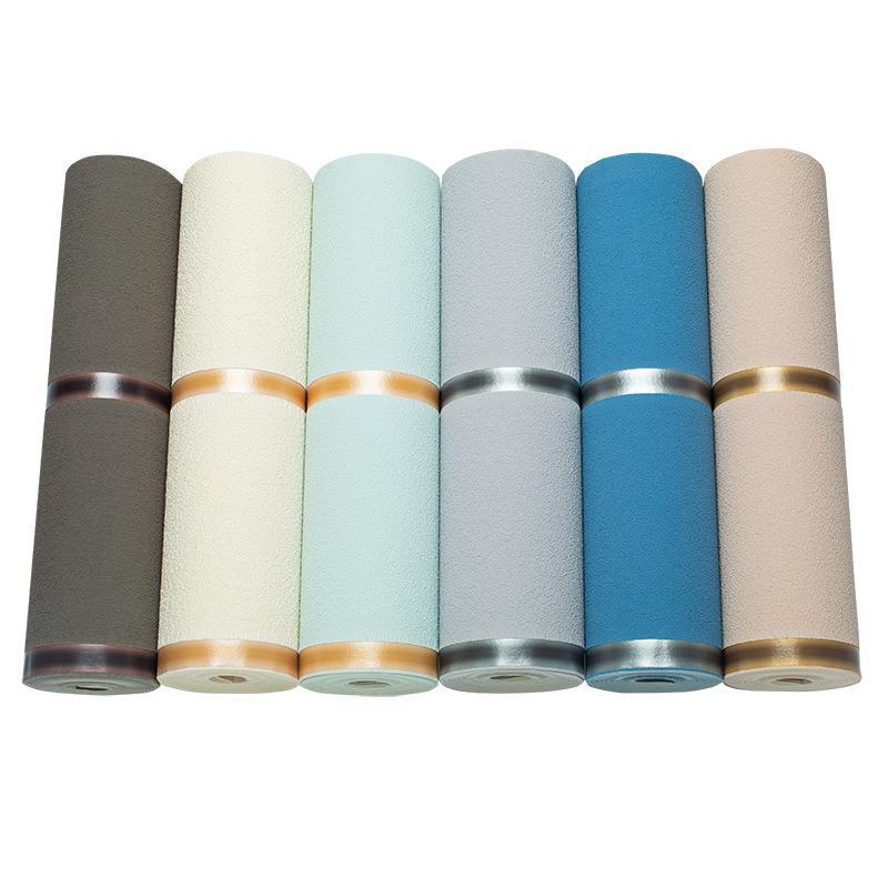 新款简约鹿皮绒横条纹墙纸客厅卧室条纹影视墙5D立体浮雕加厚壁纸