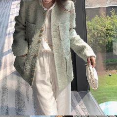 Lilylik苏黎世香香”家制银丝珠片圈圈纱 正肩矜贵优雅小香风外套