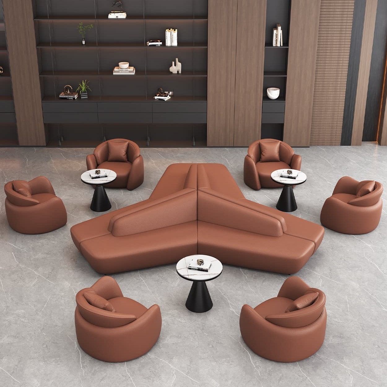 Sofá de tarjeta de ocio celebridad en línea sala de espera club de lujo ligero sofá multicasa mesa y silla combinación de oficina para recepción de invitados