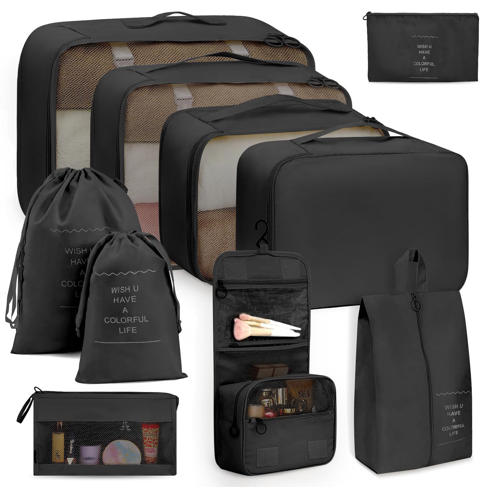 (세안과 메이크업 10종 세트) 블랙