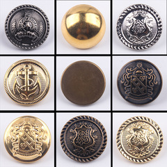 Metal hollow copper button, round retro copper buttons, jeans buttons, clothing outerwear, coat buttons