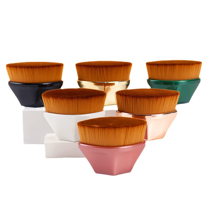 Nuevo #55 cepillo de base pétalos portátil sin rastro cepillo de base mágico no come polvo con espejo de maquillaje herramientas de maquillaje