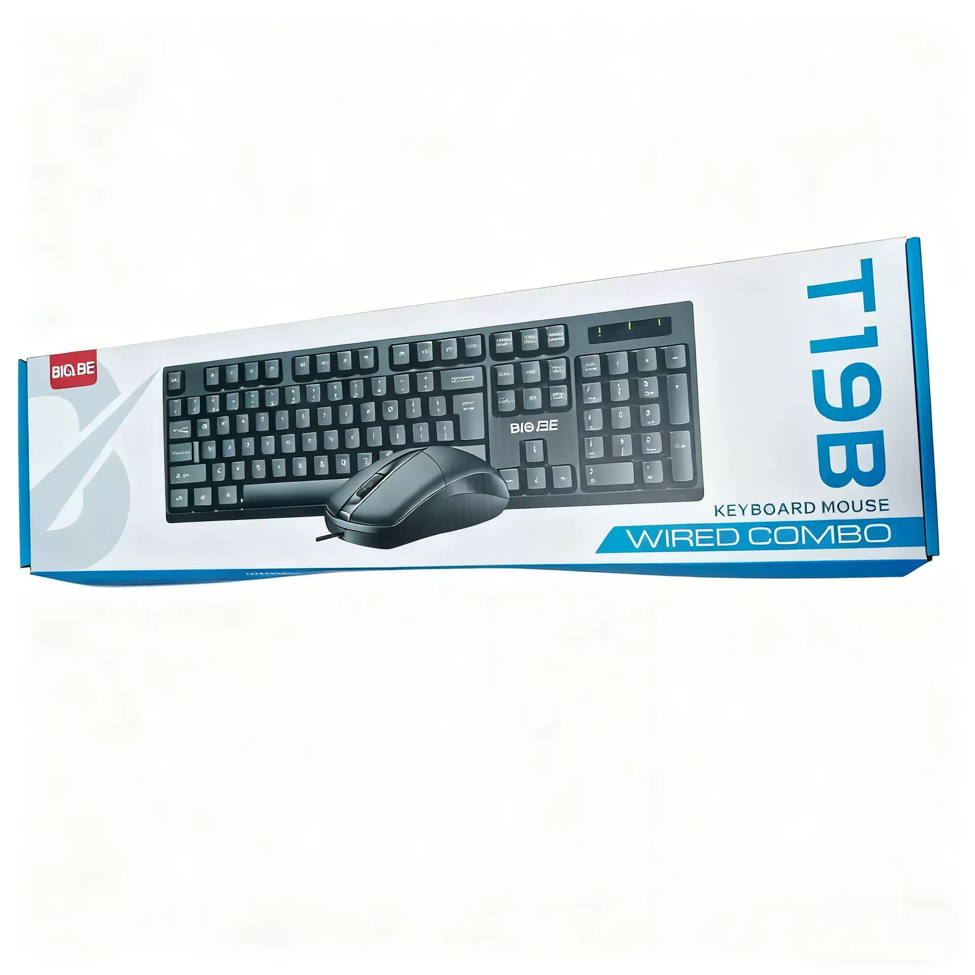 Bajeal T19B有线键盘鼠标套装USB轻薄设计商务办公家用台式笔记本