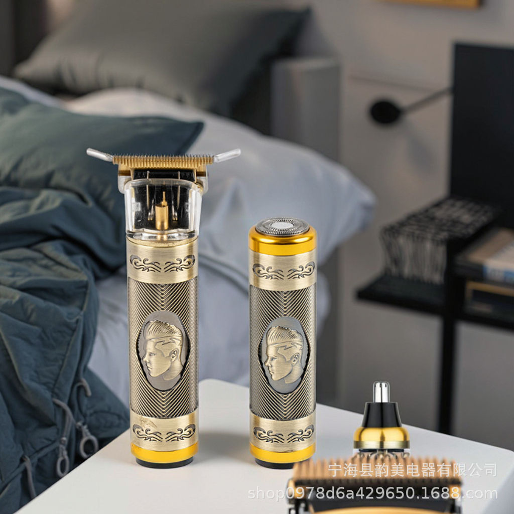 Multifuncional 3 - en - 1 afeitador de cabeza de aceite cortador de pelo para hombres afeitador de cabeza calva artefacto nariz pellizco eléctrico