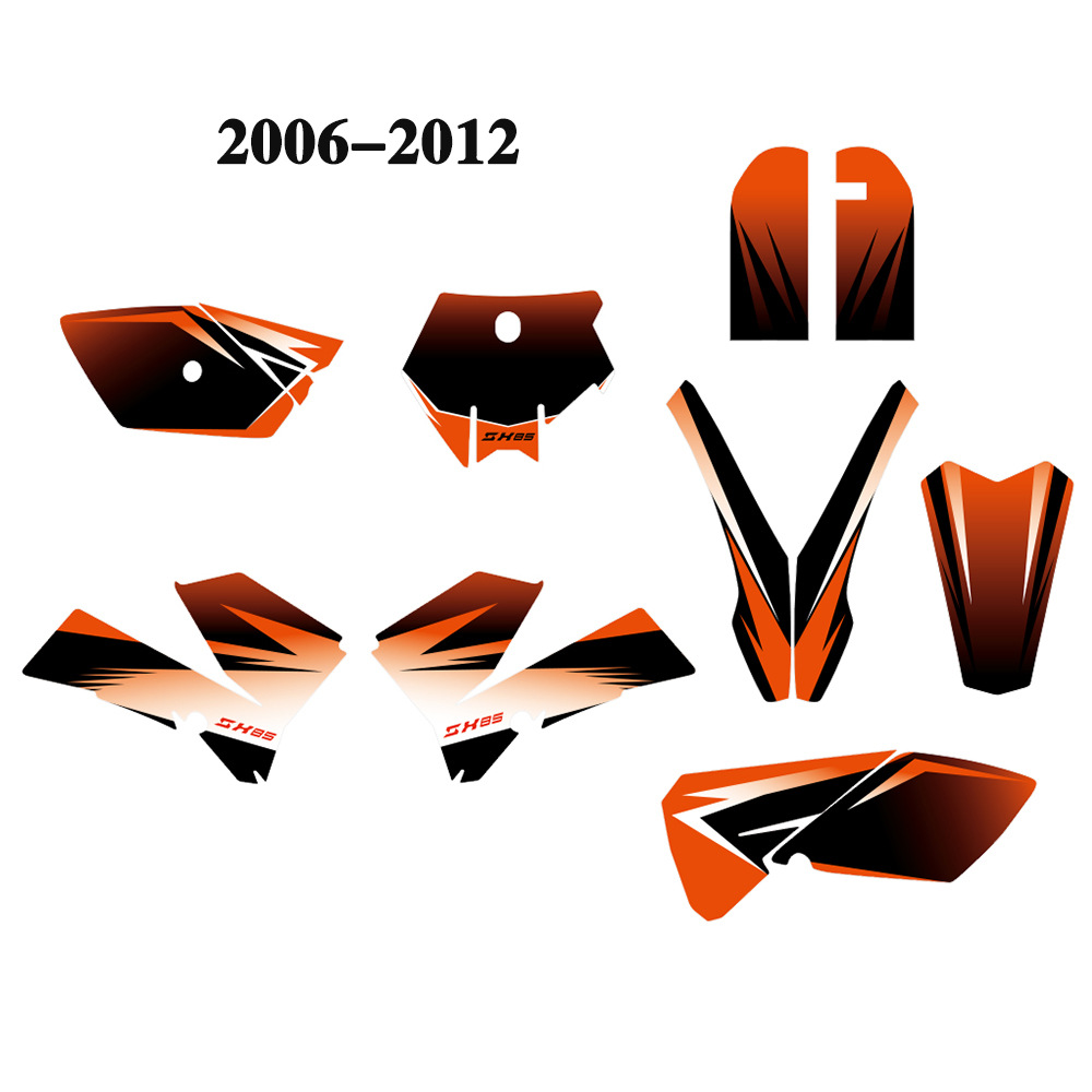 Aplicable para SUV Motocicleta fondo gráfico Modificación Personalidad pegatinas KTM SX85 2003 - 2012
