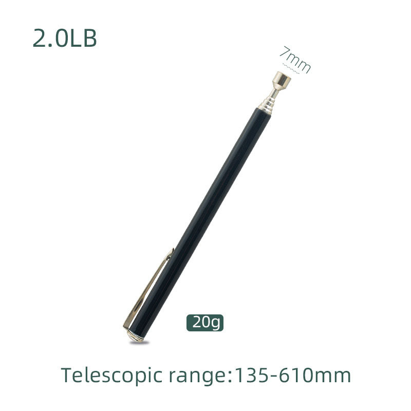 Recogida magnética de dimensión profunda Varilla de imán magnético Varilla de extensión telescópica Herramienta de reparación de automóviles Espejo cuadrado Espejo redondo Cabeza de linterna