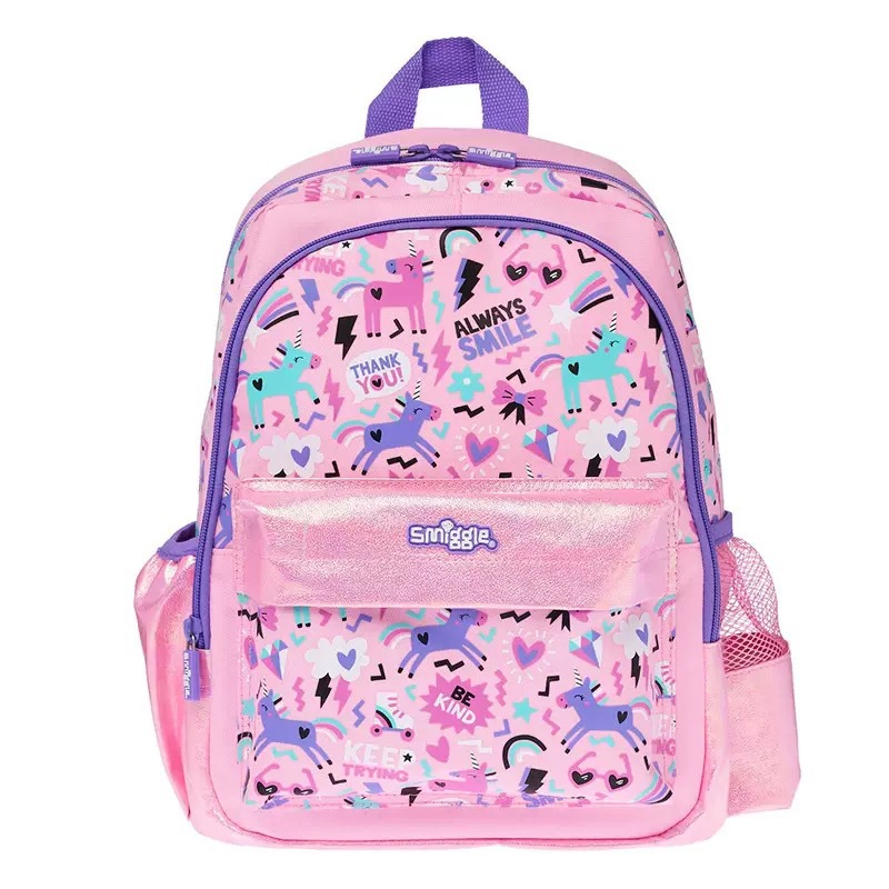 Australia Smiggle caricatura mochila de tamaño medio jardín de infantes mochila de hombro 3D con sombrero de caricatura