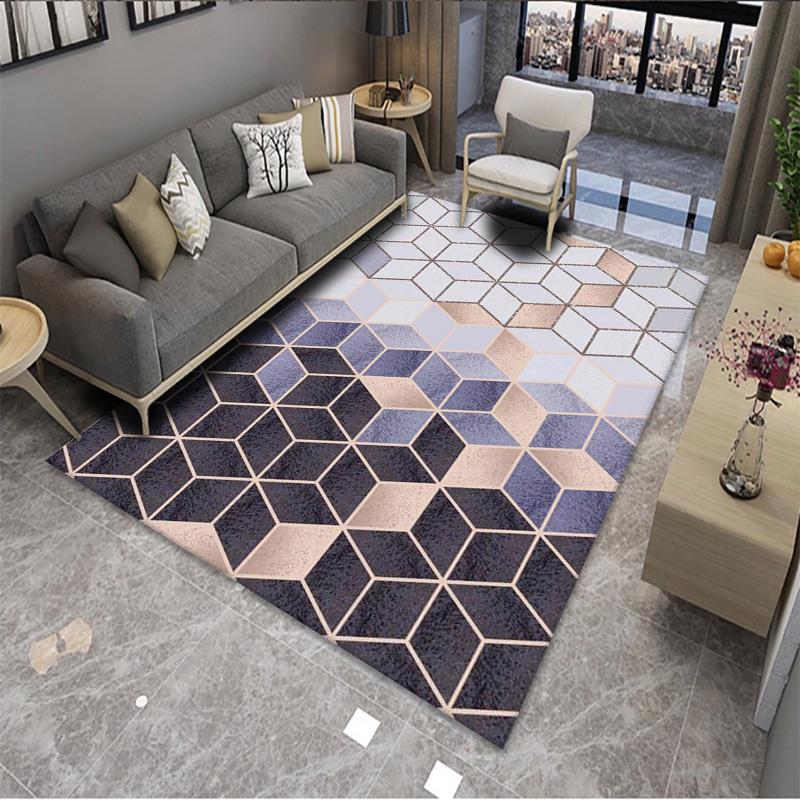 Alfombra nórdica sala de estar sofá mesa de café manta moderna minimalista Luz de lujo Casa dormitorio totalmente cubierto área grande puerta mat image 21