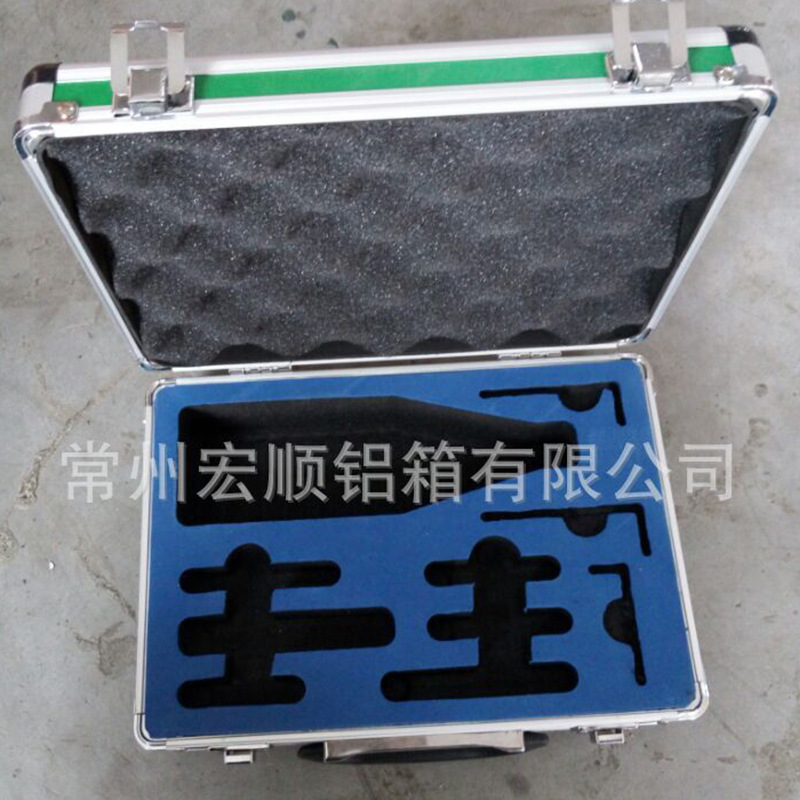 厂家批发出售仪器工具箱 仪器设备铝箱 绿色铝合金仪器箱耐用